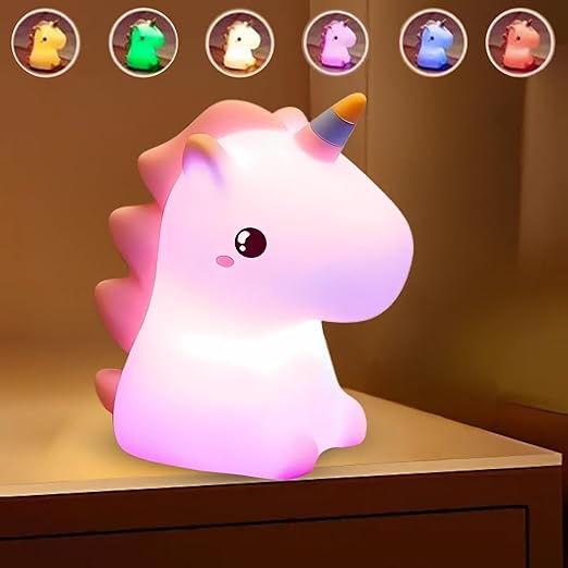 Unicorn Silicone Night Lamp LED Light for Kids Bedroom, Romantic Décor, Valentine Day Gift, Love Gift for Her, Couple Gift image 4