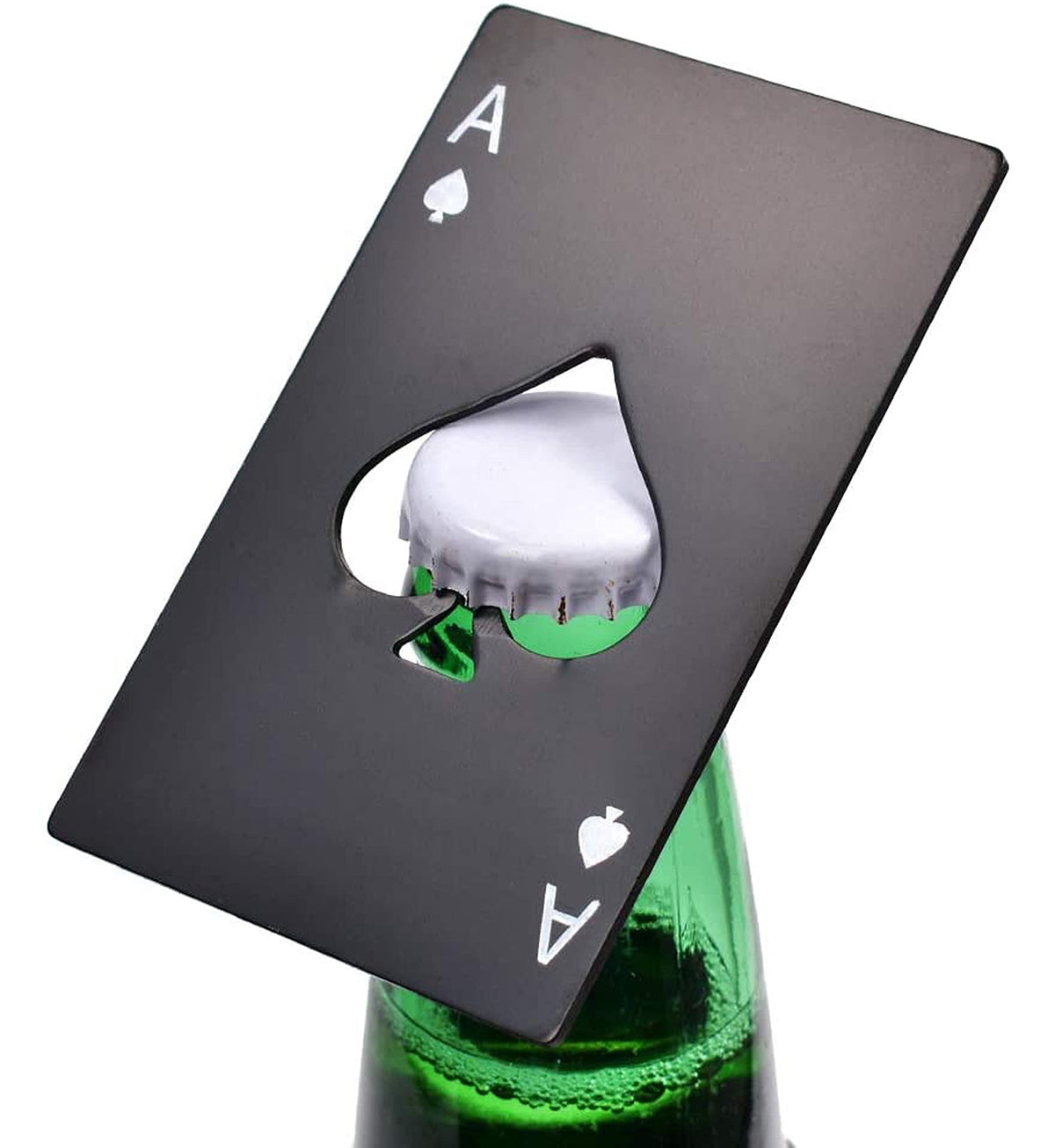 Ace of Spades Bottle Opener – Credit Card Size Stainless Steel Bottle Opener image 0