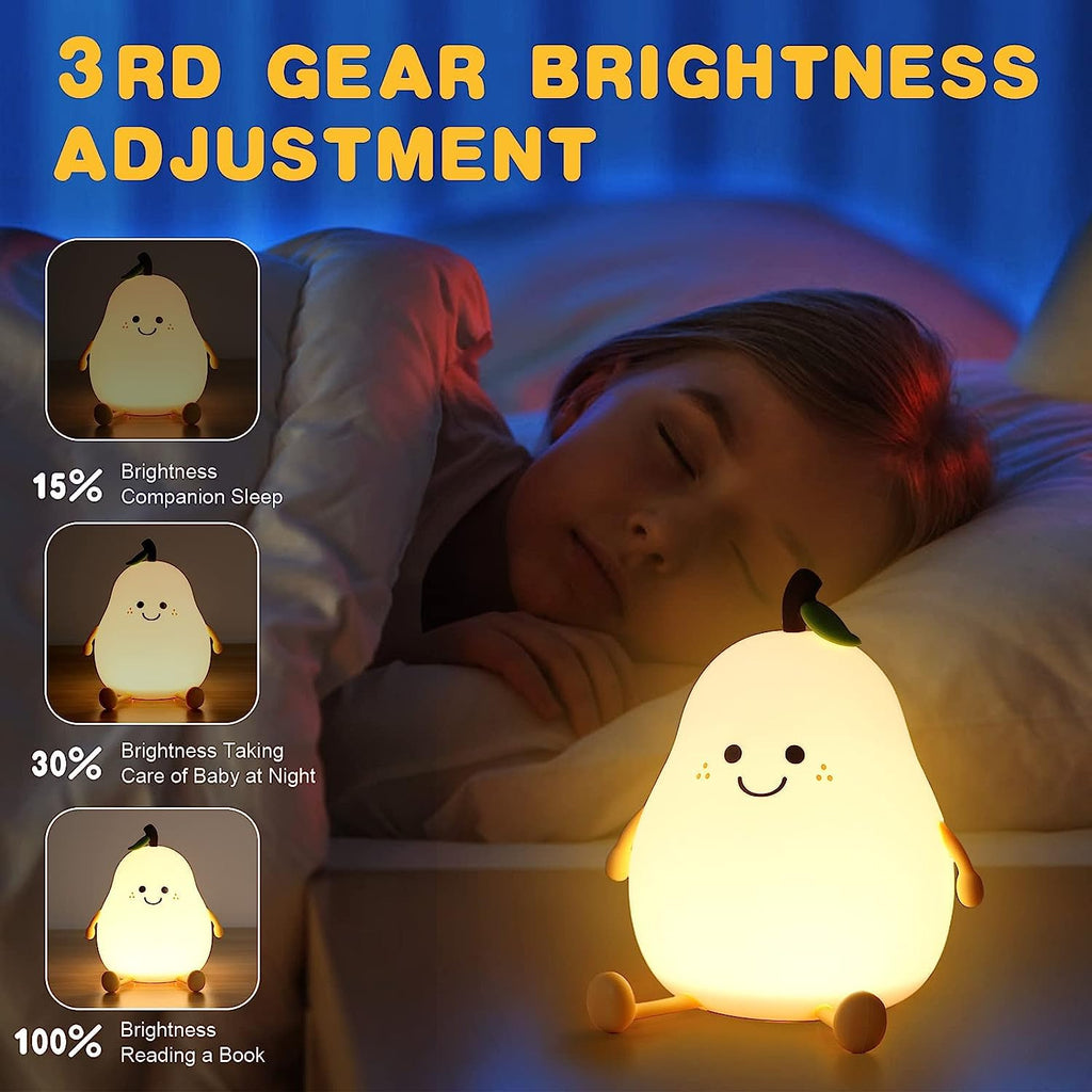 Rechargeable Silicone Pear Night Lamp image 1