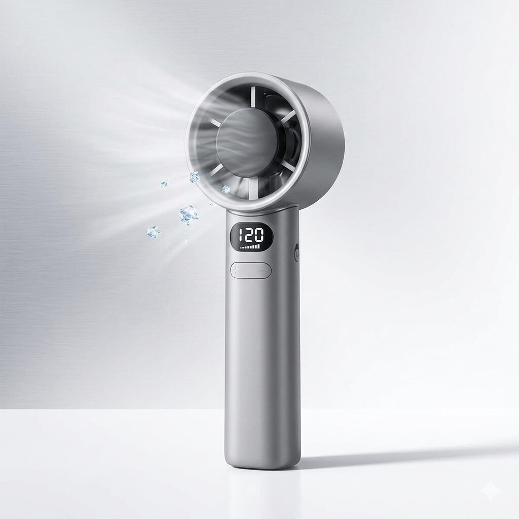 Portable Handheld Adjustable Mini Turbo Fan | Type-C Fast Charging Desk Fan for Travel & Office image 4