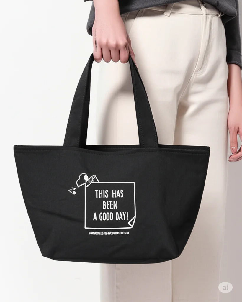 Large Insulated Canvas Tote Lunch Bags image 1