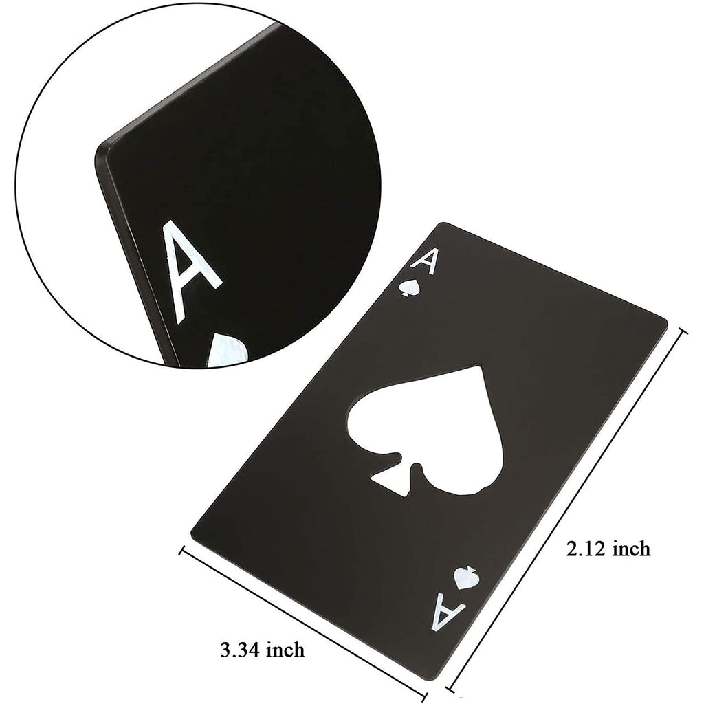 Ace of Spades Bottle Opener – Credit Card Size Stainless Steel Bottle Opener image 1