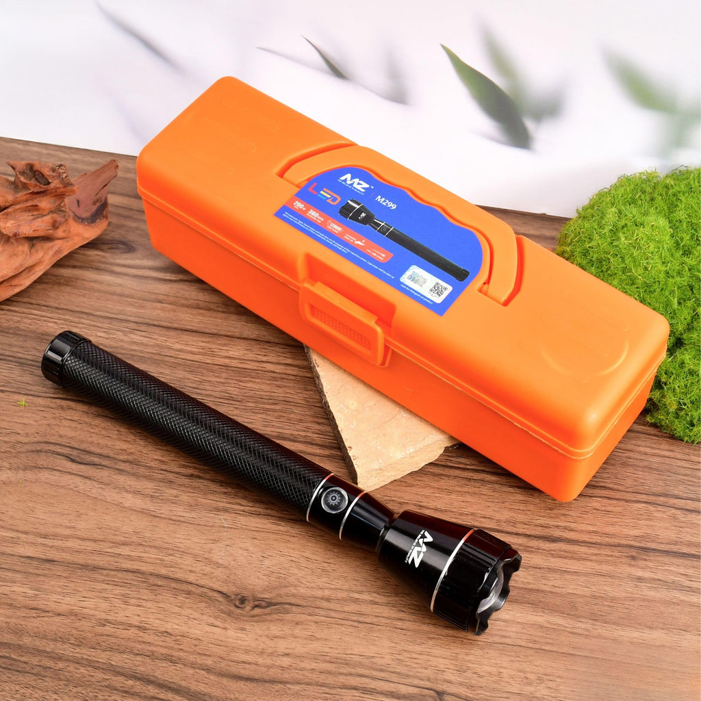 High Power Rechargeable LED Torch Light | Metal Body, Long Beam Flashlight for Home, Outdoor & Emergency Use image 4