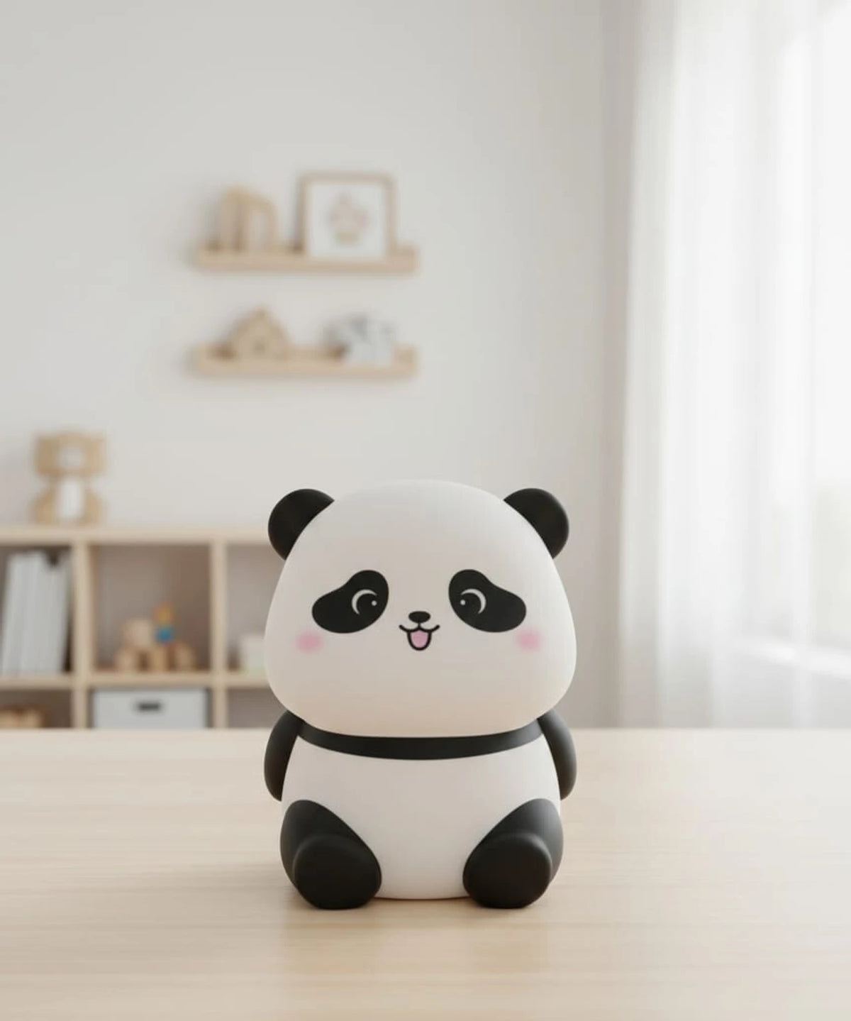 Mini Panda LED Night Light – Squishy Silicone Nursery Lamp & Cute Rechargeable Bedside Decor image 5