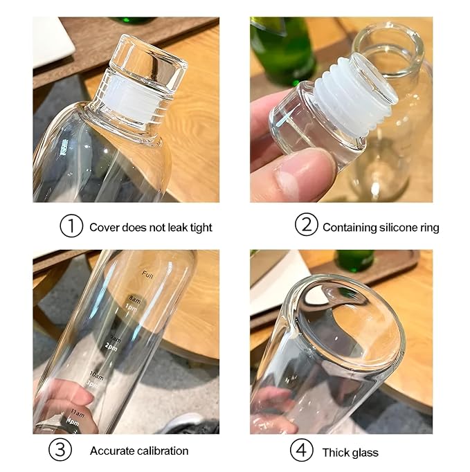 Glass Borosilicate Water Bottle 500ML image 3