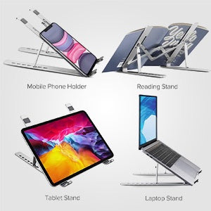 Adjustable Laptop Stand – Foldable Aluminum Laptop Stand for Laptops Up to 17 Inch image 3