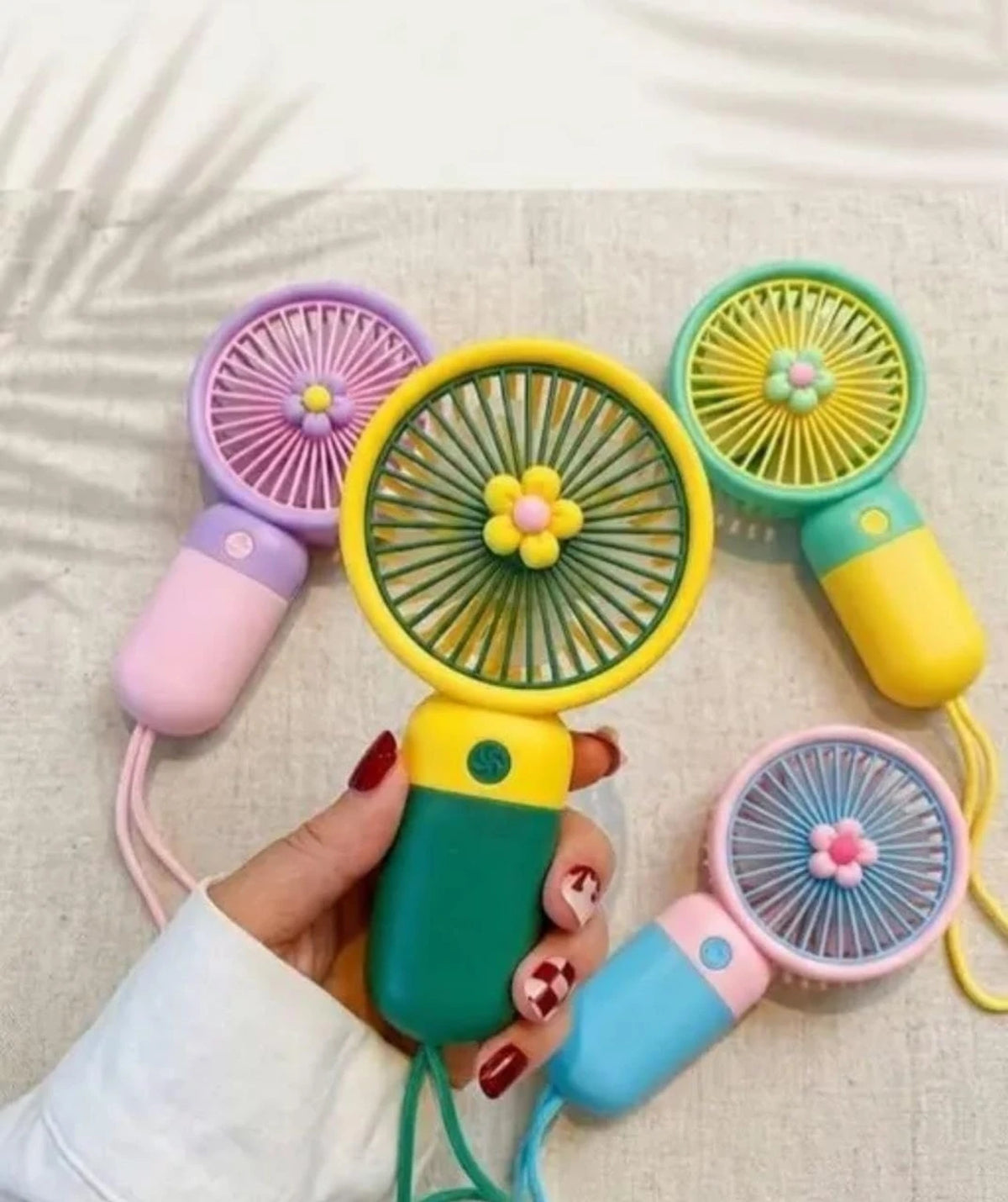 Portable Rechargeable Mini Fan for Travel, Office, Makeup, Kitchen & Outdoor Use image 0