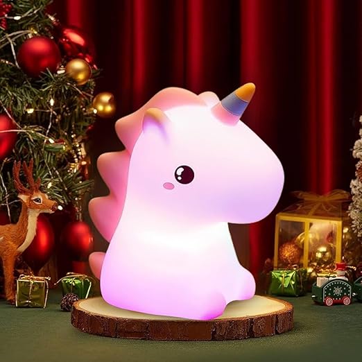 Unicorn Silicone Night Lamp LED Light for Kids Bedroom, Romantic Décor, Valentine Day Gift, Love Gift for Her, Couple Gift image 0