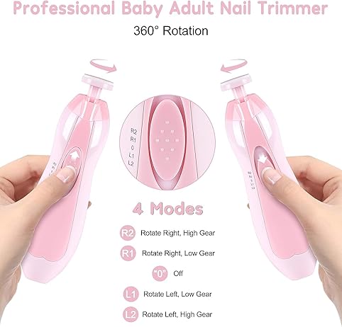 6-in-1 Electric Baby Nail Trimmer Kit | Battery Operated Manicure Set for New-borns, Toddlers, and Adults image 6