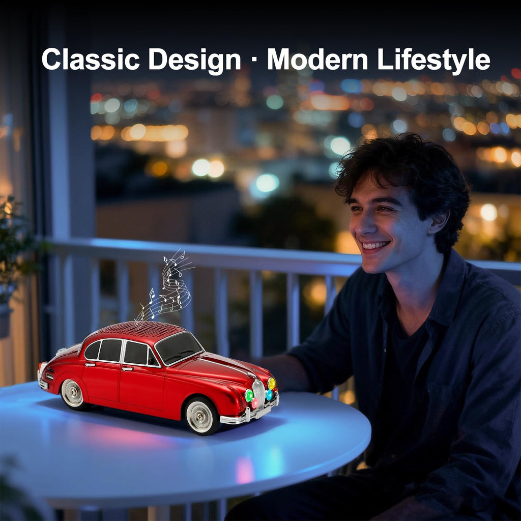 Vintage Classic Car Bluetooth Speaker | Retro Sedan Design (Multicolour) image 2