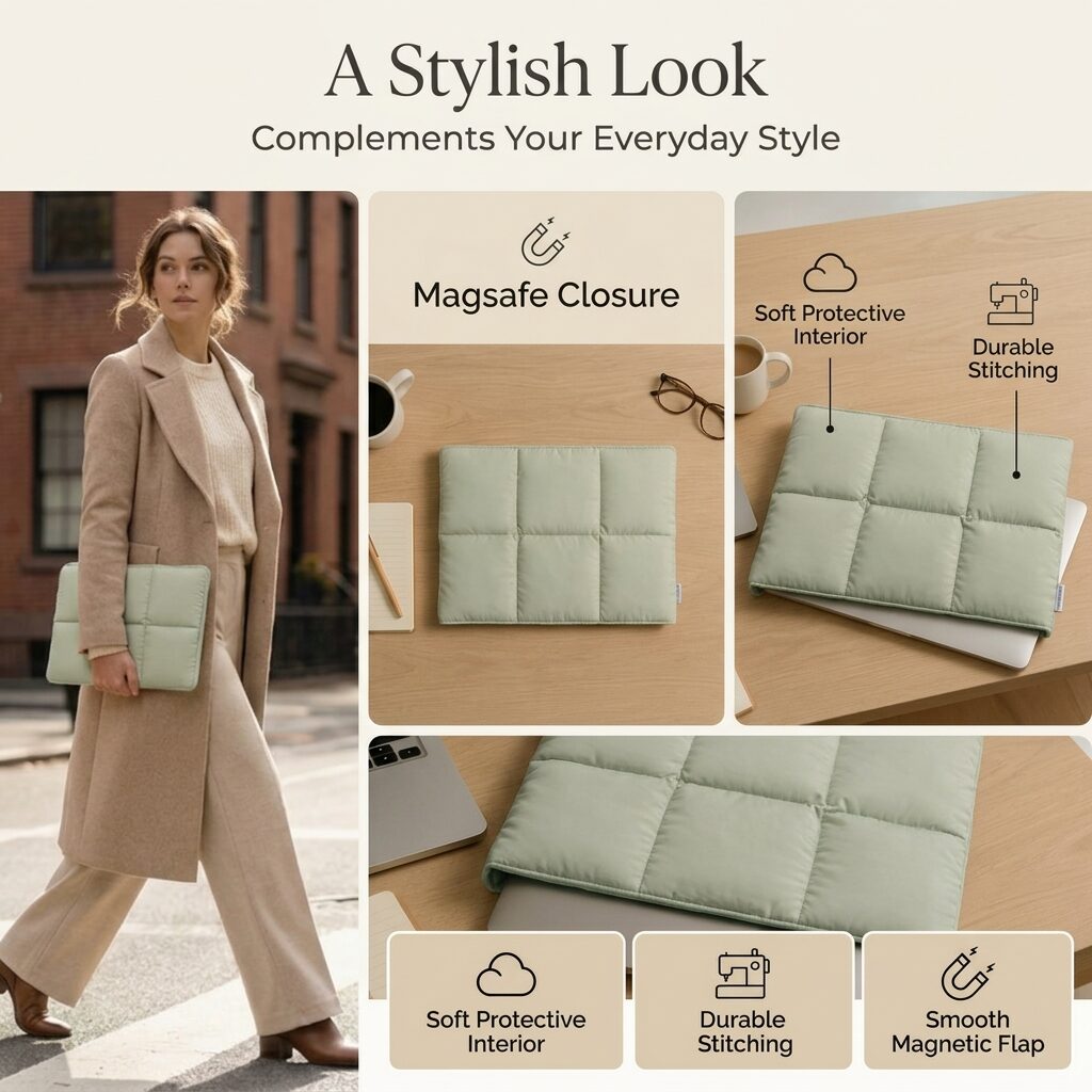 Puffy Laptop Sleeve – Lightweight Padded Laptop Sleeve for Travel image 3