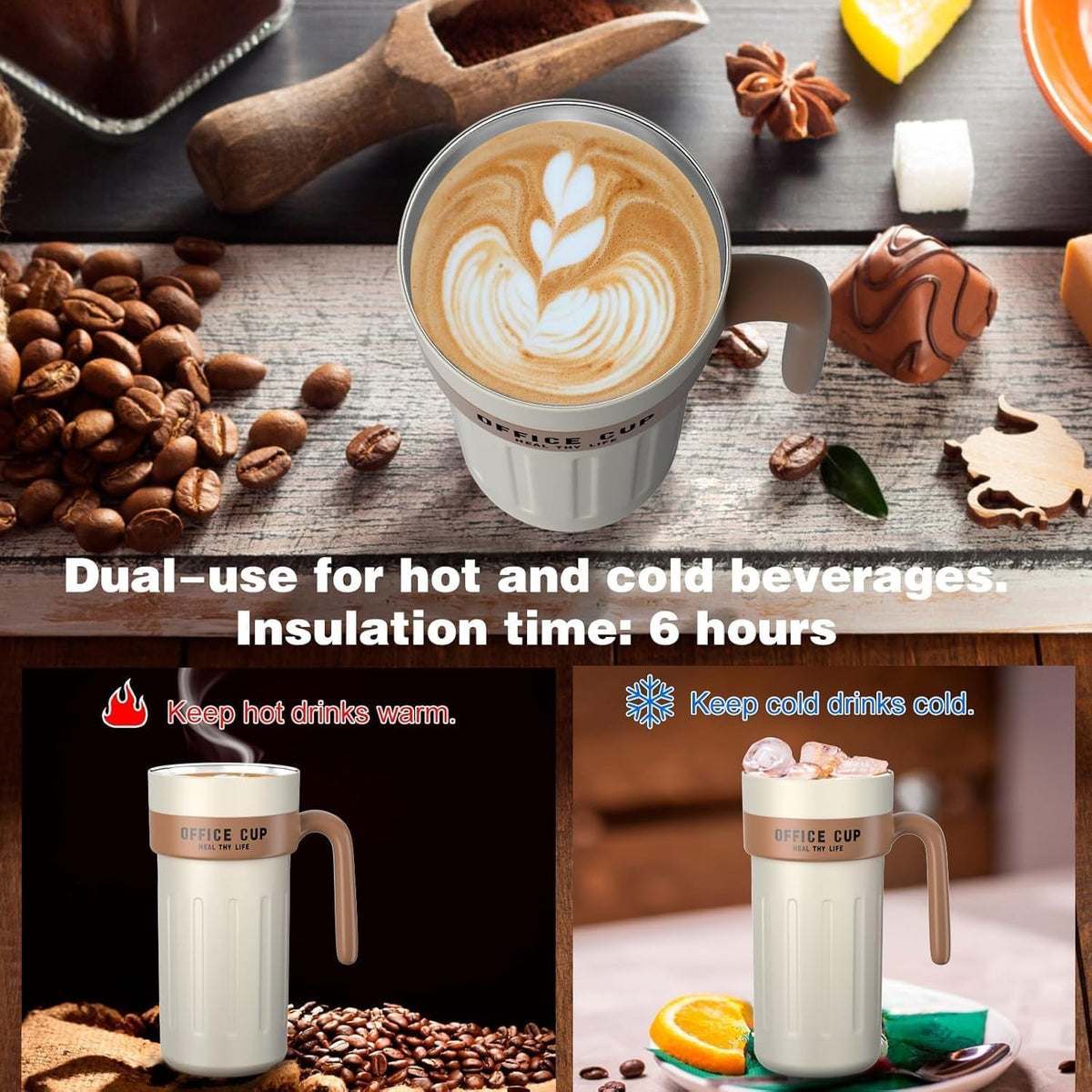 Temperature Display Mug – Smart 650ml Stainless Steel Travel Mug with LED Display image 1