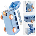 Bus-Shaped Children's Water Bottle with Carrying Strap image 0