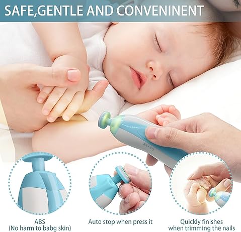 6-in-1 Electric Baby Nail Trimmer Kit | Battery Operated Manicure Set for New-borns, Toddlers, and Adults image 3