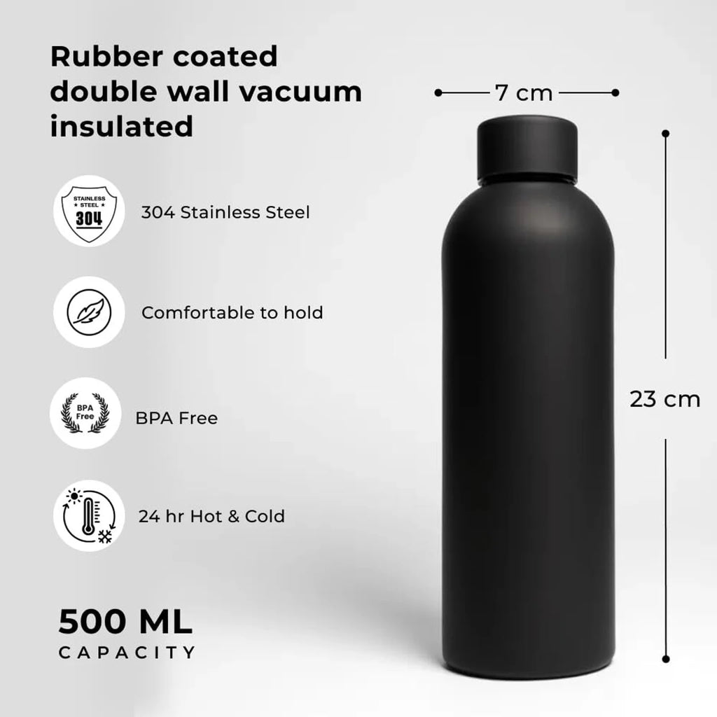 Stainless Steel Water Bottle 500ml – Vacuum Insulated Leakproof Flask image 3