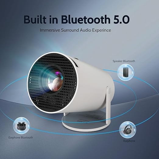 Portable Mini Projector – Smart WiFi 6 HD Projector with 180° Rotation image 5