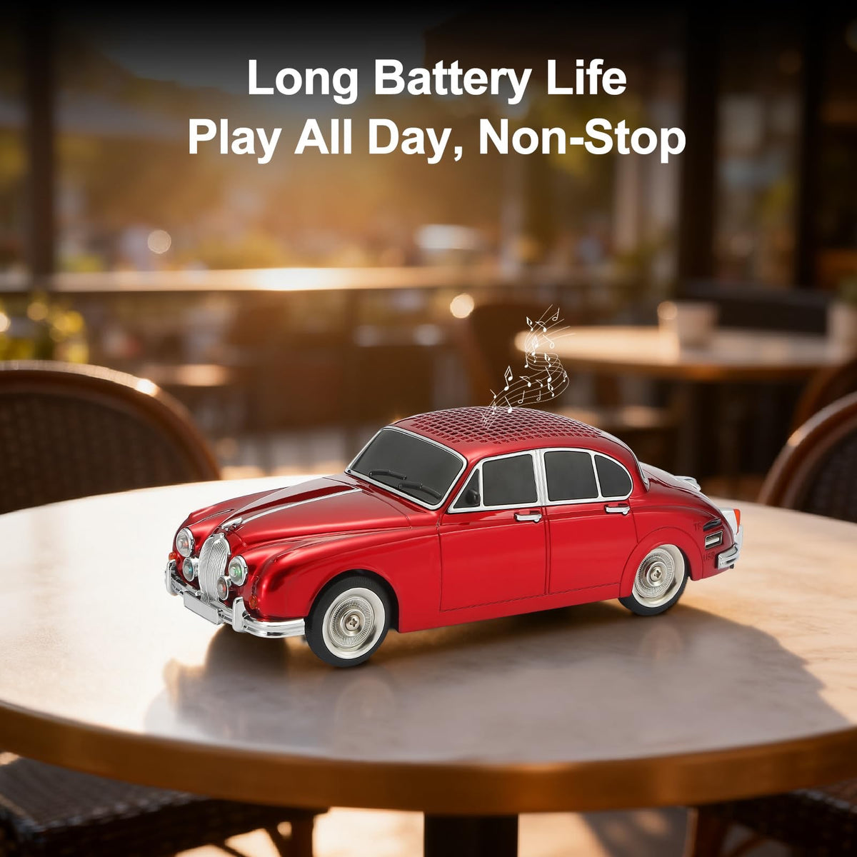Vintage Classic Car Bluetooth Speaker | Retro Sedan Design (Multicolour) image 3