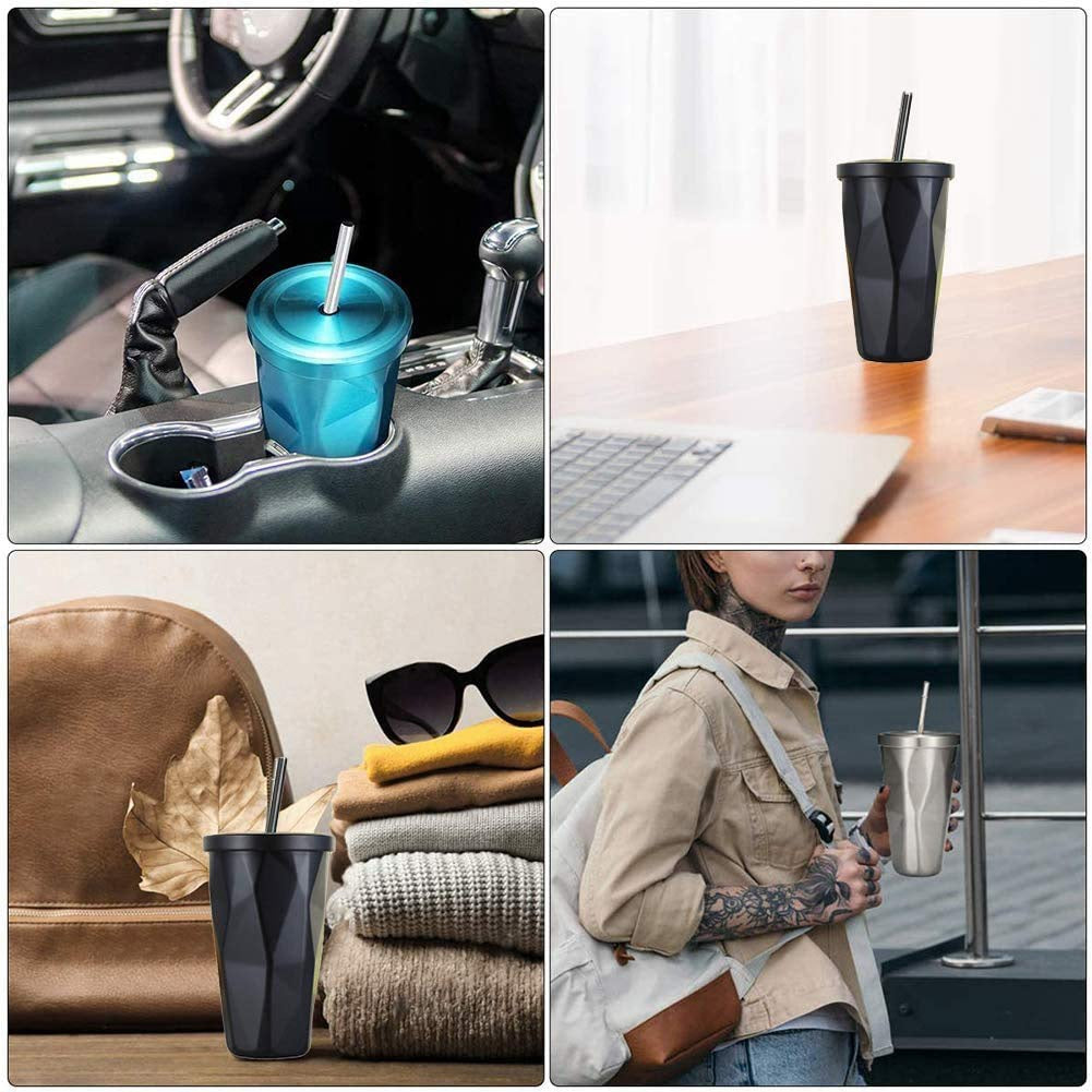 Stainless Steel Tumbler with Straw – Vacuum Insulated Coffee Tumbler 500ml image 1