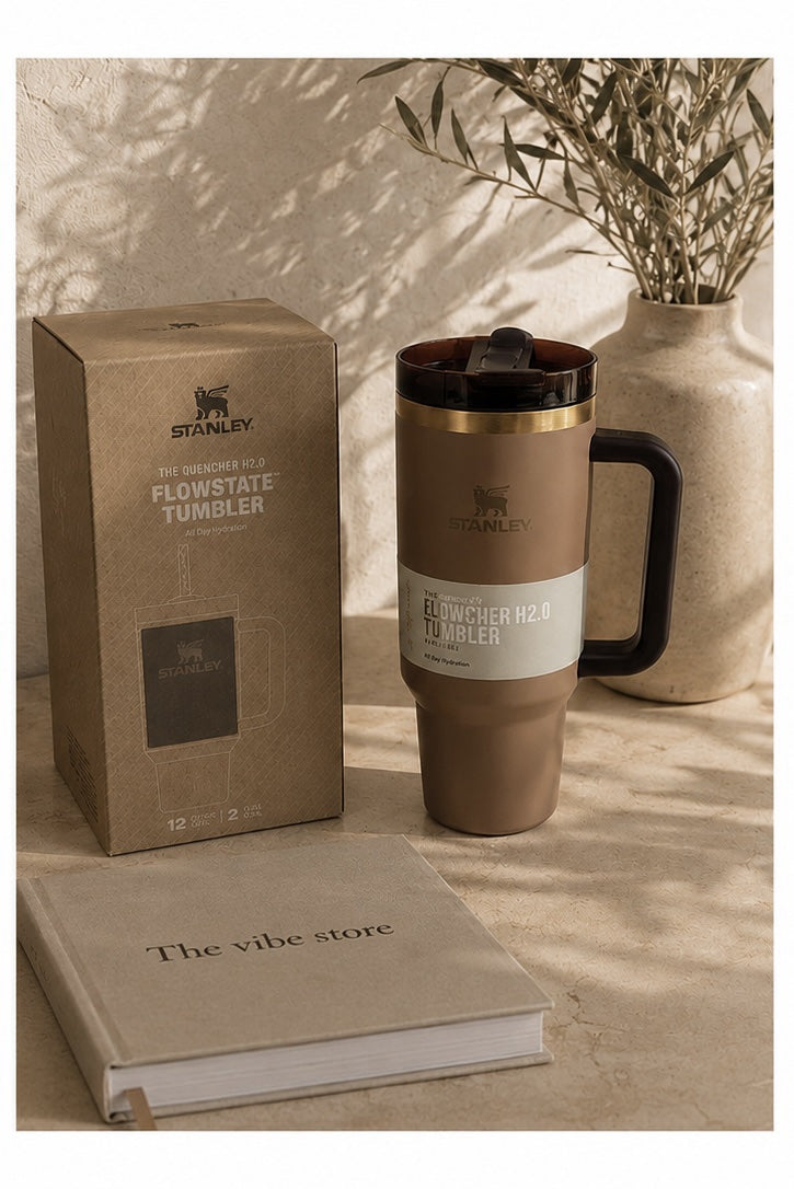 Stanley Quencher Tumbler 40oz – Limited Edition Chocolate Gold image 1