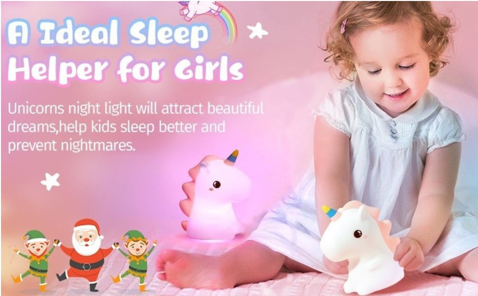 Unicorn Silicone Night Lamp LED Light for Kids Bedroom, Romantic Décor, Valentine Day Gift, Love Gift for Her, Couple Gift image 1