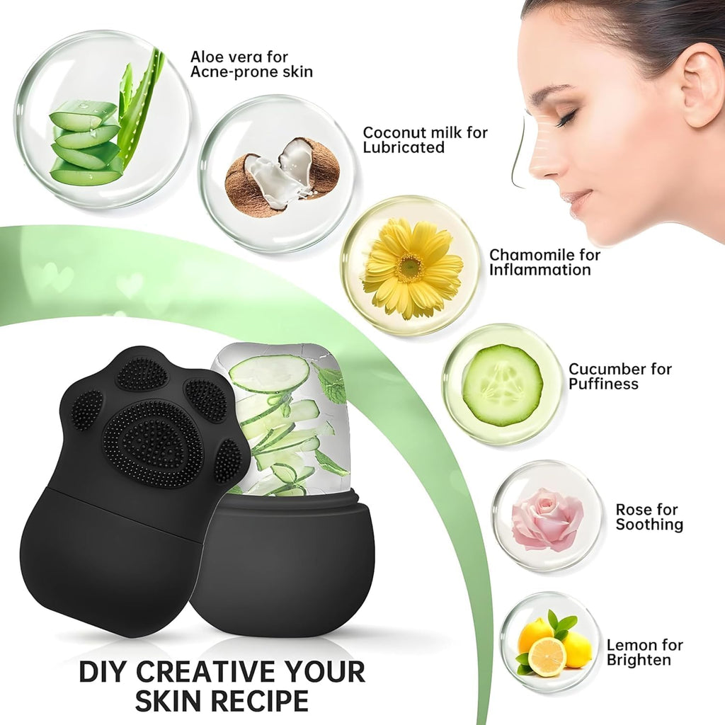 Silicone Ice Facial Roller – 2-in-1 Spa Set for Face & Foot Soak image 1