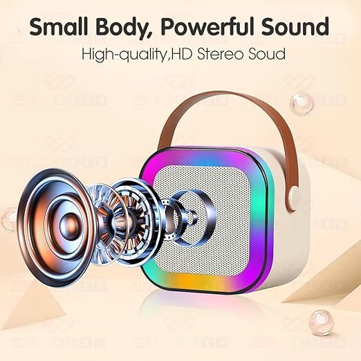 Mini Portable Bluetooth Karaoke Speaker with Wireless Microphone image 4