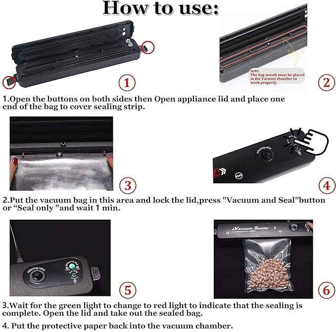 Vacuum Packing Machine For Fruits, Meat Preservation With Dry & Moist Sealing Modes With LED image 2