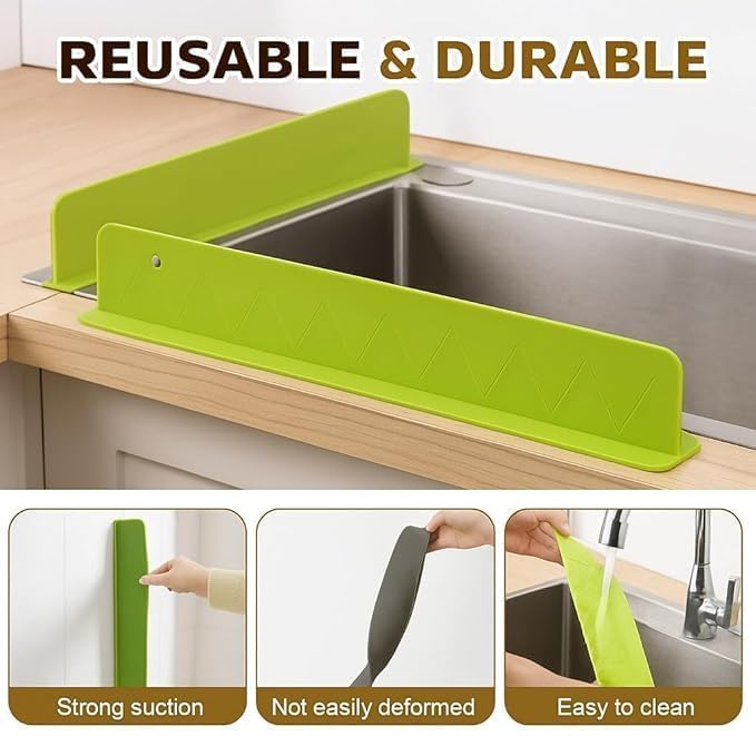 Sink Splash Guard – Waterproof Kitchen Protector with Free Scrubber Gloves image 1