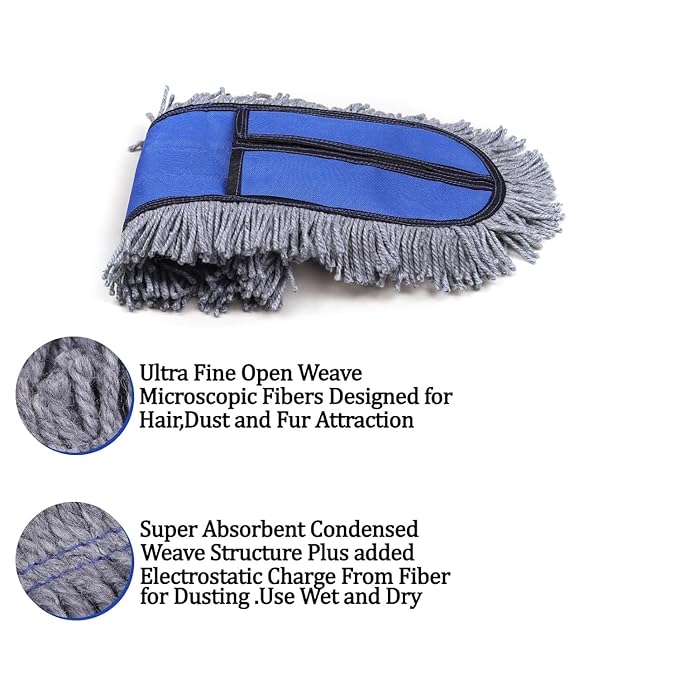 Microfiber Wet & Dry Cotton Pad Floor Mop with 4 Feet Telescopic handle image 2