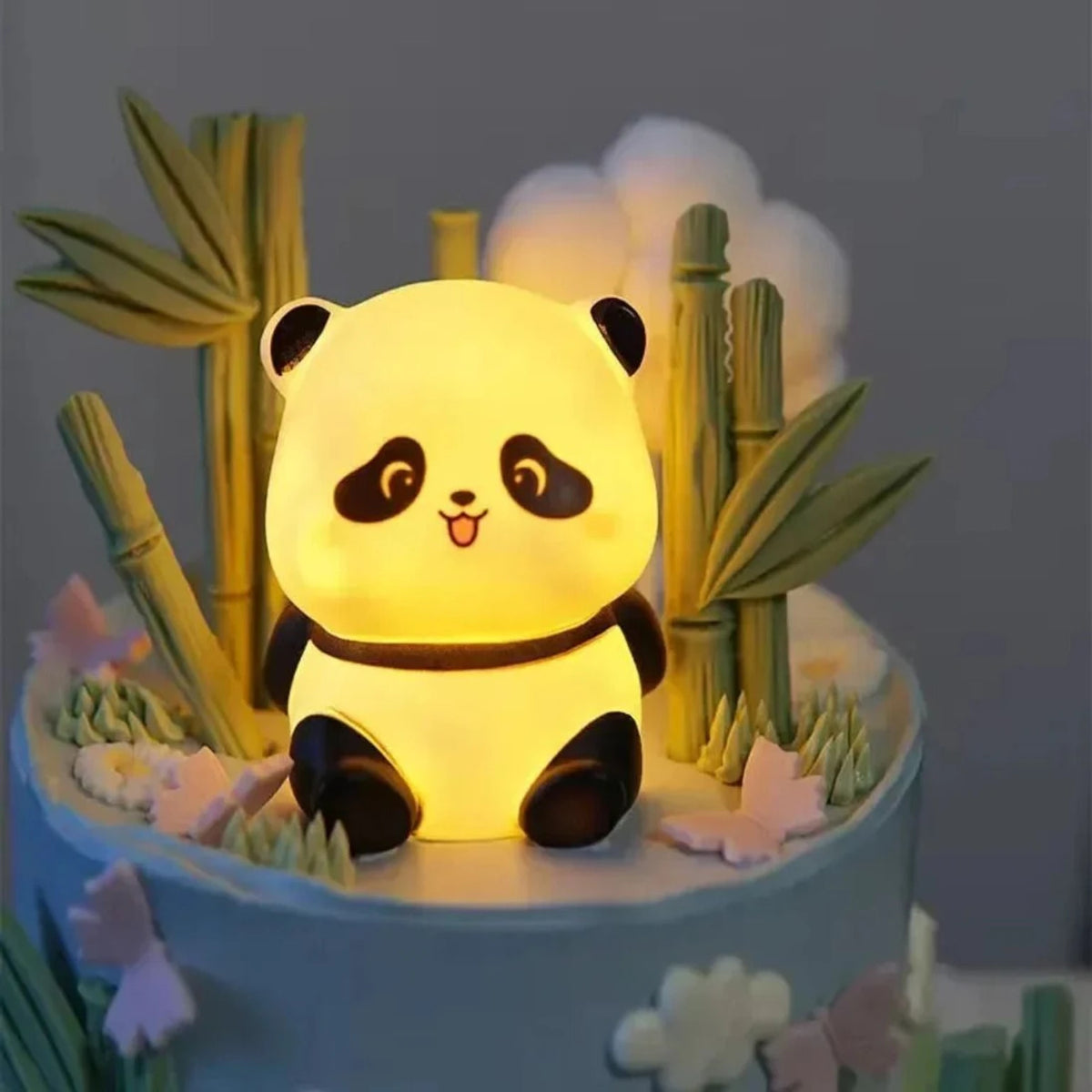 Mini Panda LED Night Light – Squishy Silicone Nursery Lamp & Cute Rechargeable Bedside Decor image 4