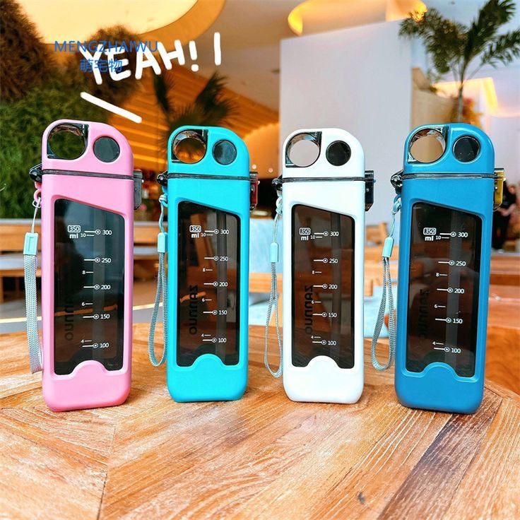 Square Water Bottle – 350ml Flat Sports Water Bottle for Gym & Fitness image 7