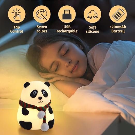 Rechargeable Silicone Panda Night Light image 1