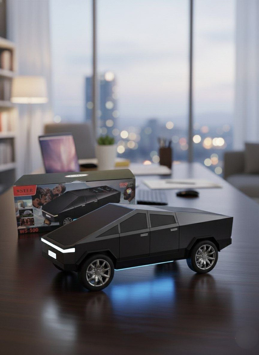 Cyber Truck Portable Speaker with Display Screen, HD Sound image 0