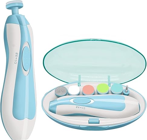 6-in-1 Electric Baby Nail Trimmer Kit | Battery Operated Manicure Set for New-borns, Toddlers, and Adults image 0