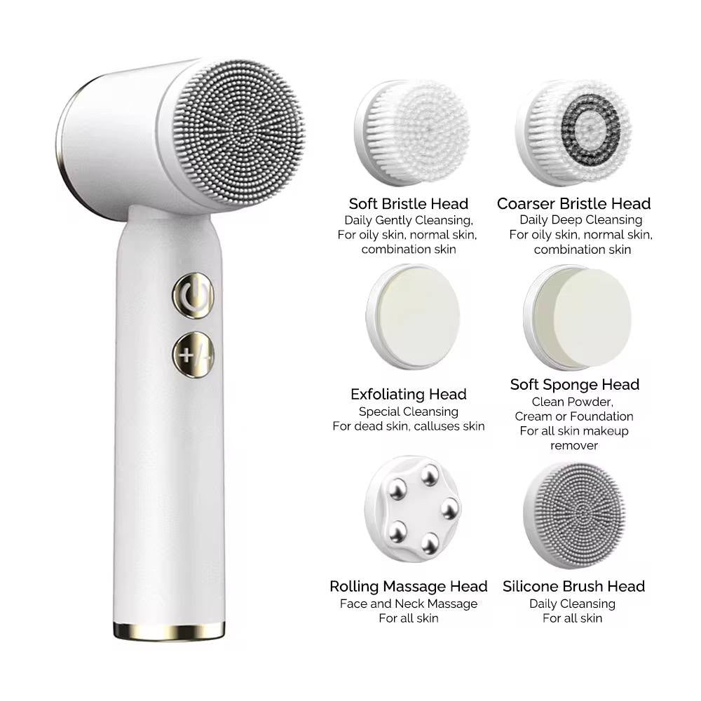 Facial Cleansing Brush – 6 in 1 Electric Facial Cleanser &amp; Massager image 0