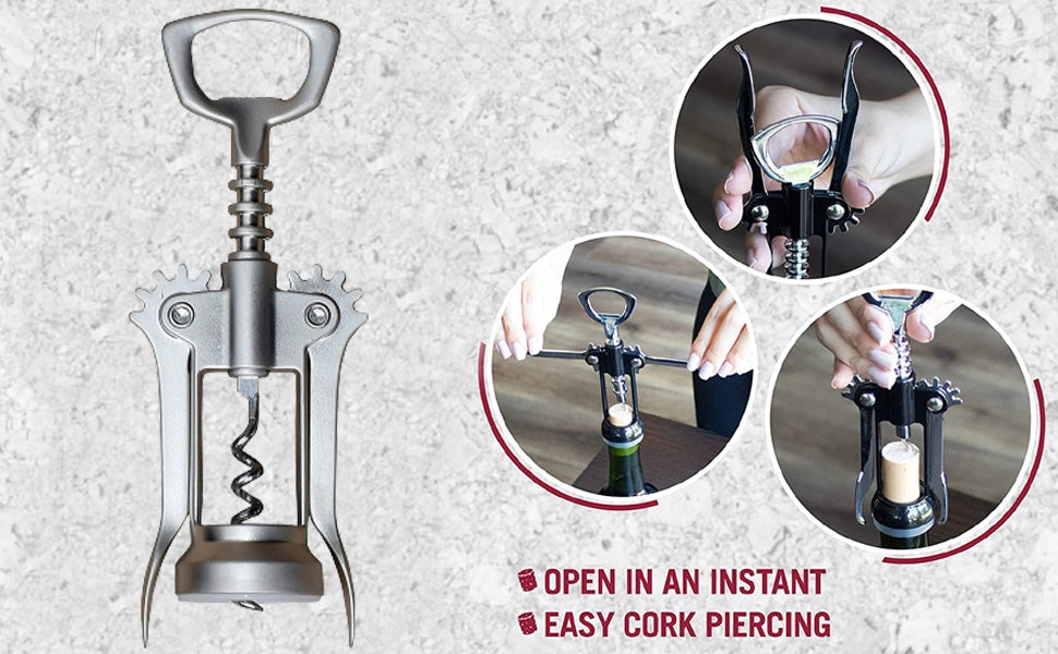 Wine Bottle Opener – Multifunctional Wing Corkscrew Wine & Beer Bottle Opener image 4