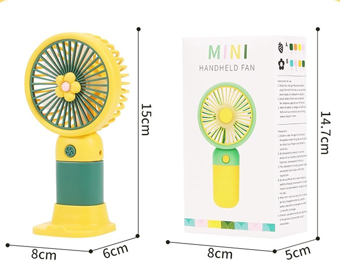 Cute Portable Mini Fan - USB Rechargeable, Multicolour image 5