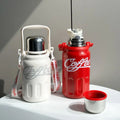 Coffee Thermos Flask – Portable Stainless Steel Travel Flask with Strap image 0