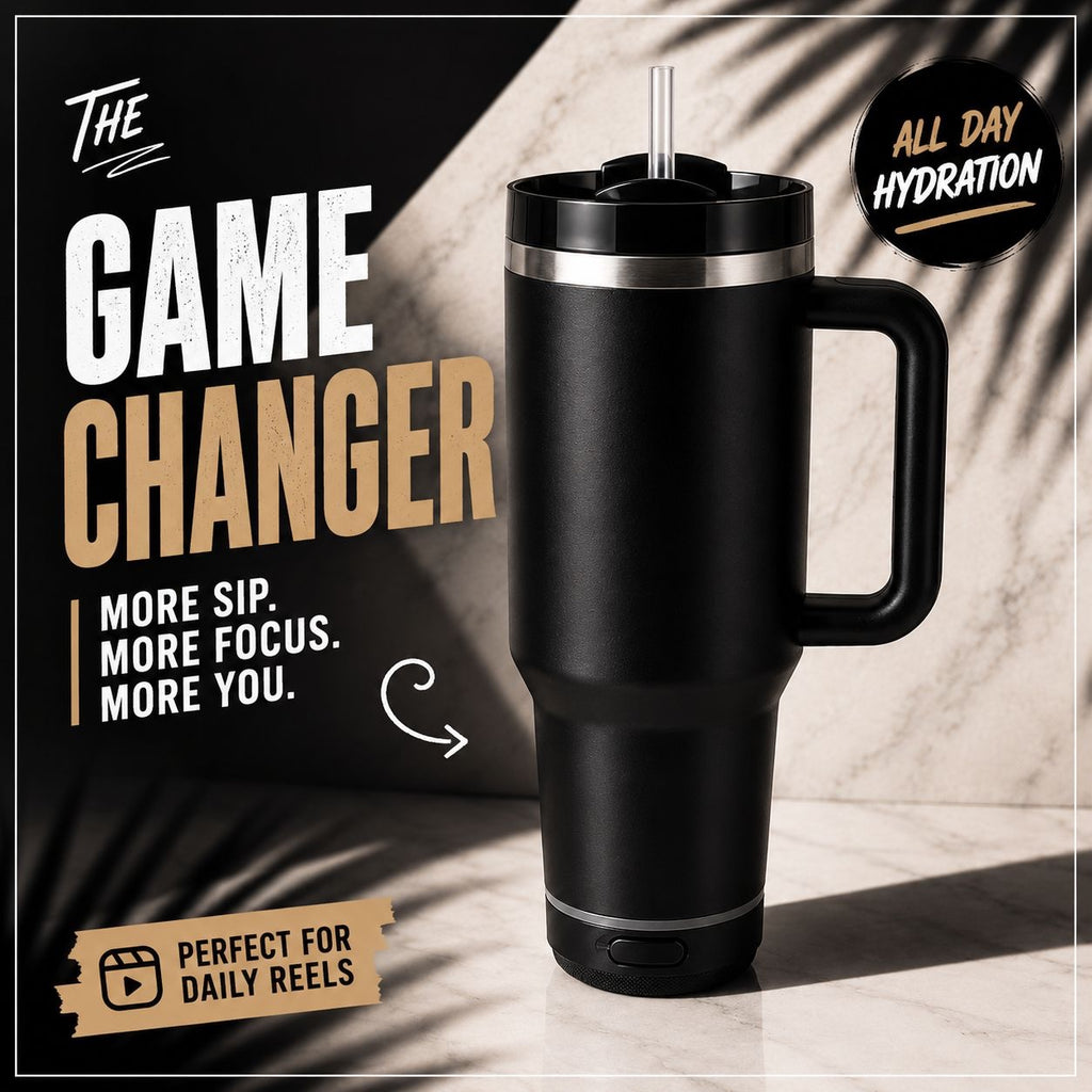 Speaker Tumbler – Stainless Steel Bluetooth Speaker Tumbler with LED Lights image 4