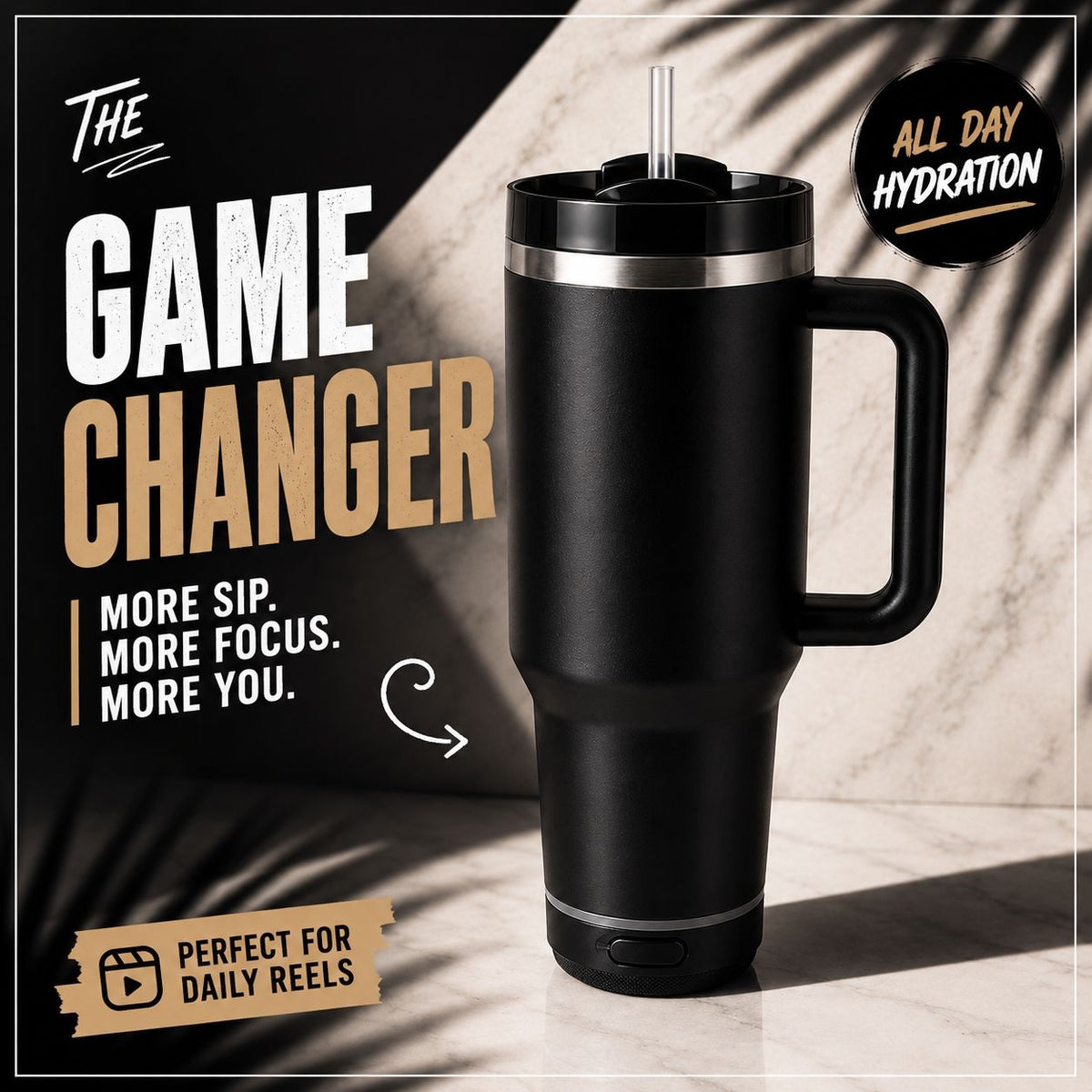 Speaker Tumbler – Stainless Steel Bluetooth Speaker Tumbler with LED Lights image 4