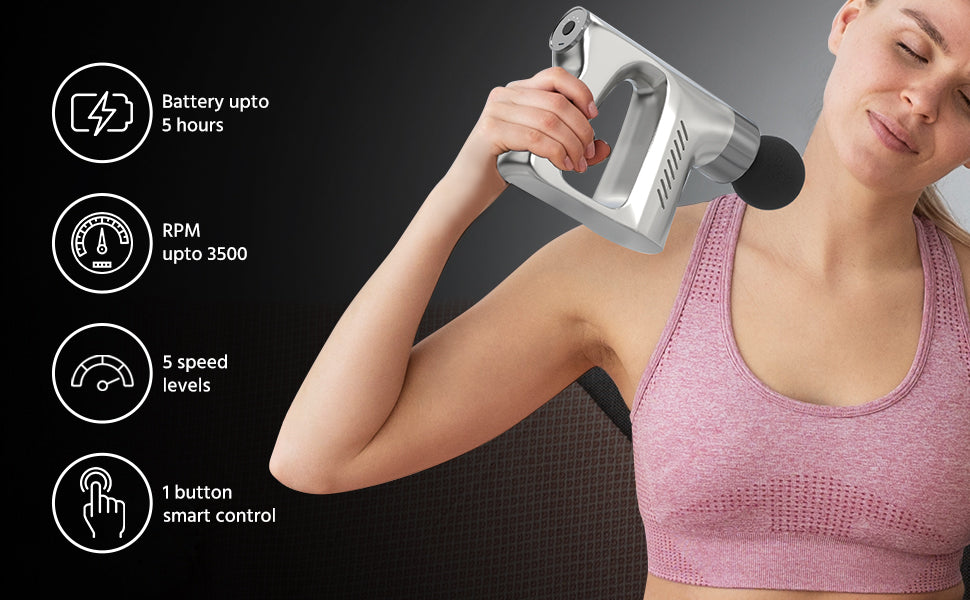 Professional Mini Massager Gun – Portable Deep Tissue Muscle Massager for Athletes & Recovery – Ultra-Quiet & Lightweight Handheld Fascia Gun image 3
