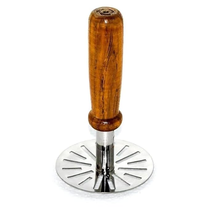 Vegetable - Potato - Pav Bhaji Masher with Wooden Handle image 0