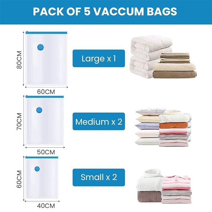 Vacuum Storage Bags for Clothes with Hand Pump image 5