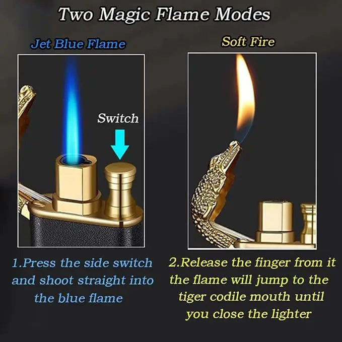 Windproof Dual Flame Butane Metal Lighter image 4