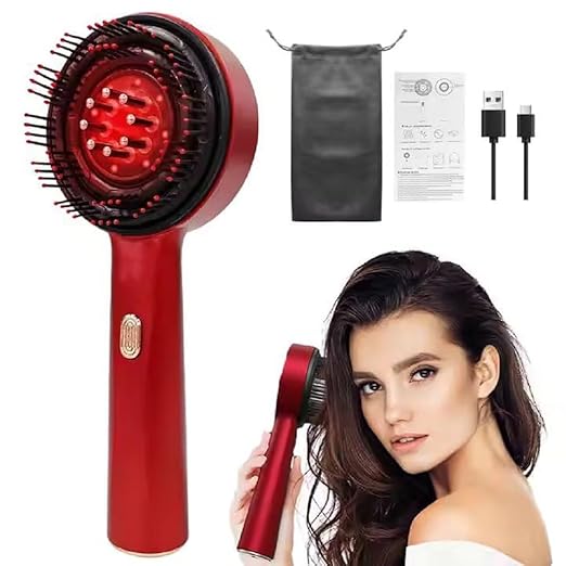 Electric Scalp Massager & Hair Oil Applicator – Red Light Therapy for Hair Growth, Vibrating Head Massager with 6ml Liquid Tank, Waterproof Scalp Treatment Tool for Stress Relief & Thinning Hair image 0