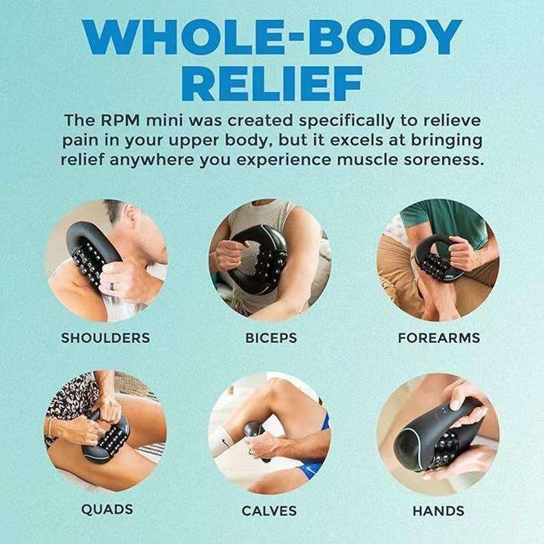Deep Tissue Multi-Wheel Roller Massager – Ergonomic Handheld Design for Neck, Arm, and Leg Relief image 2