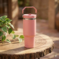 Insulated Travel Tumbler – 890ml Stainless Steel Thermal Coffee Mug with Handle image 0