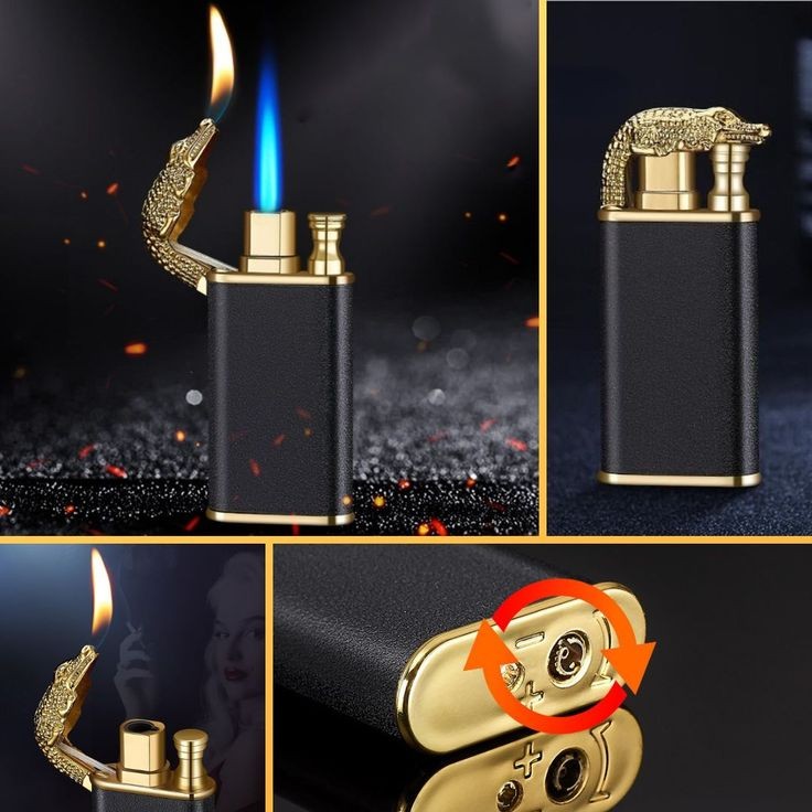 Windproof Dual Flame Butane Metal Lighter image 7