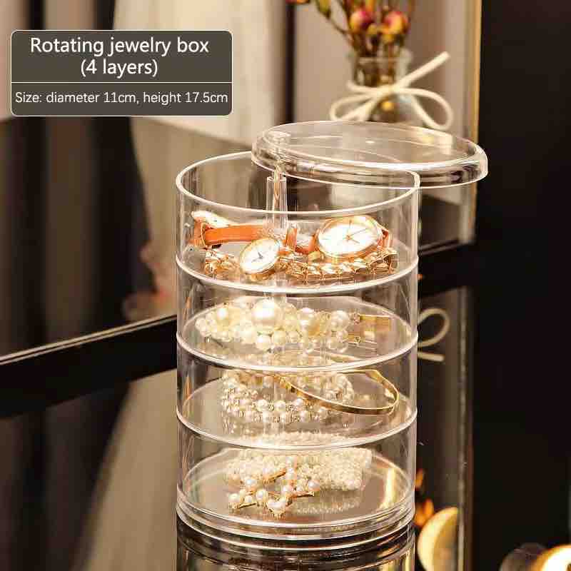 360° Rotating 5 Layers Jewellery Organizer Storage Box image 2