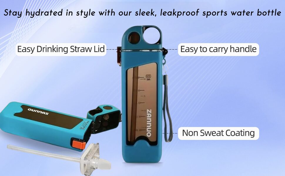 Square Water Bottle – 350ml Flat Sports Water Bottle for Gym & Fitness image 6